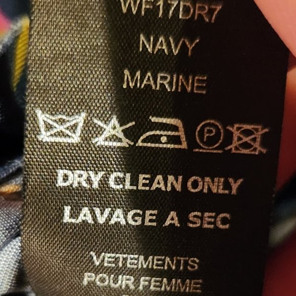 Vetements jersey runway dress in size small. Navy with multi color floral print - Picture 3 of 14